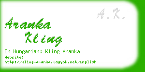 aranka kling business card